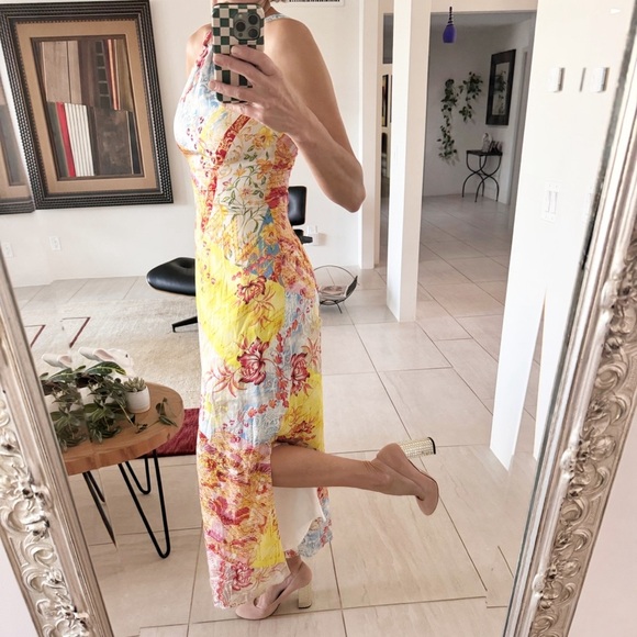 Etcetera Maxi Halter Dress Floral Print Size 0 - Picture 9 of 11